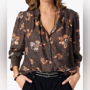 Xirena • Hailey Silk Top in Marigold Print